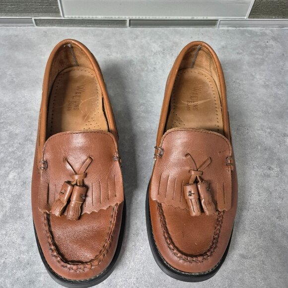 7 Bass Weejuns Marietta ll Brown Leather Tassel Kiltie Loafers - Picture 3 of 13